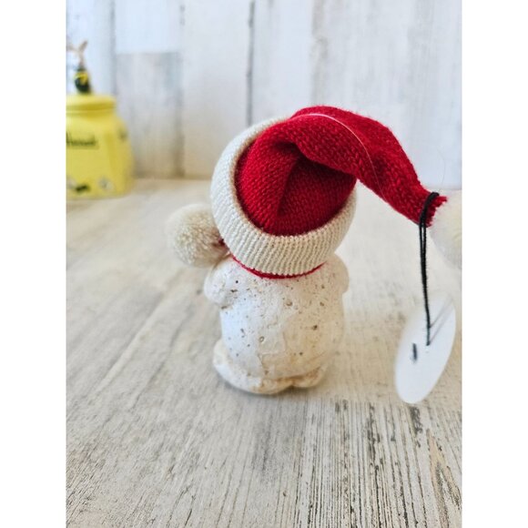 Dept 56 snowman Billy buttons tree hat ornament Xmas decor knit scarf - Picture 4 of 9